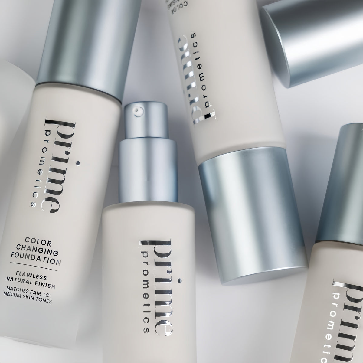 Prime Prometics Color Changing Foundation for Mature Women Instantly Adapts to Your Skin Tone, Buildable Light-to-Medium Coverage, 12-Hour Wear, Natural Dewy Finish, Hypoallergenic