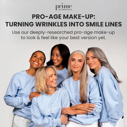 Prime Prometics Color Changing Foundation for Mature Women Instantly Adapts to Your Skin Tone, Buildable Light-to-Medium Coverage, 12-Hour Wear, Natural Dewy Finish, Hypoallergenic